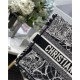 MEDIUM Dior BOOK TOTE Dior Around the World Embroidery Black and White High