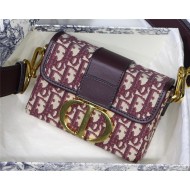 30 MONTAIGNE BOX BAG Dior Oblique Jacquard Burgundy High