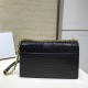 30 MONTAIGNE CHAIN BAG Microcannage Calfskin Black High