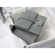 30 MONTAIGNE CHAIN BAG Grained Calfskin Gray High