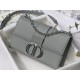 30 MONTAIGNE CHAIN BAG Grained Calfskin Gray High