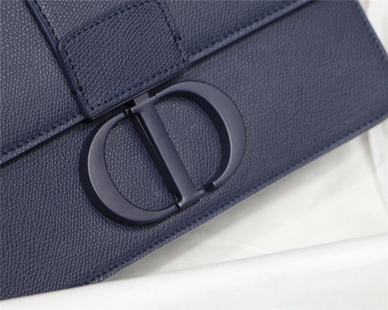 30 MONTAIGNE BAG Ultramatte Grained Calfskin Indigo Blue High