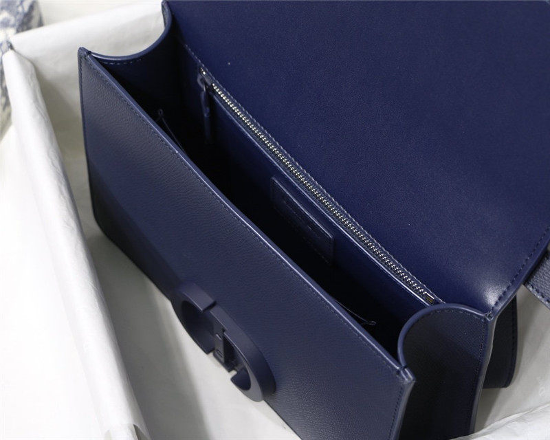 30 MONTAIGNE BAG Ultramatte Grained Calfskin Indigo Blue High