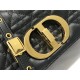 SMALL Dior CARO BAG Supple Cannage Calfskin Black High