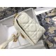 SMALL Dior CARO BAG Supple Cannage Calfskin White High