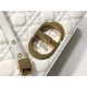 LARGE Dior CARO BAG Supple Cannage Calfskin White High