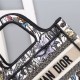 MINI Dior BOOK TOTE Multicolor Mille Fleurs Embroidery High