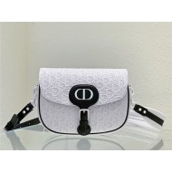 LARGE Dior BOBBY BAG Dior Embossed Leather White High