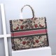 LARGE Dior BOOK TOTE Multicolor Dior Flowers Embroidery High