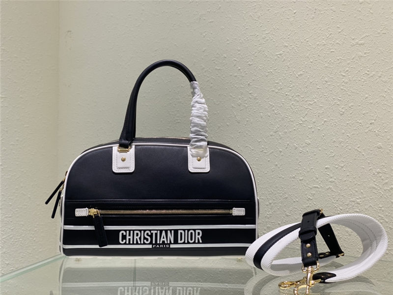 MEDIUM Dior VIBE ZIP BOWLING BAG Smooth Calfskin High