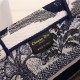 MEDIUM Dior BOOK TOTE Palm Tree Toile de Jouy Embroidery Black High