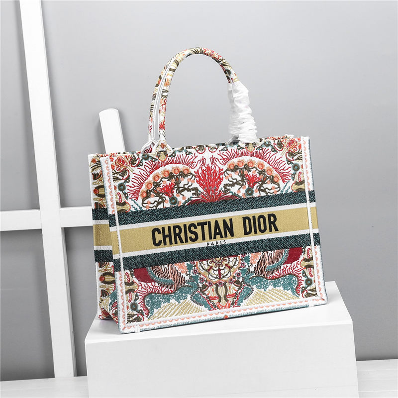 MEDIUM Dior BOOK TOTE Embroidery High