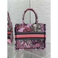 SMALL Dior BOOK TOTE Toile de Jouy Voyage Embroidery Pink High