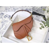 Mini SADDLE BAG Caramel Grained Calfskin High