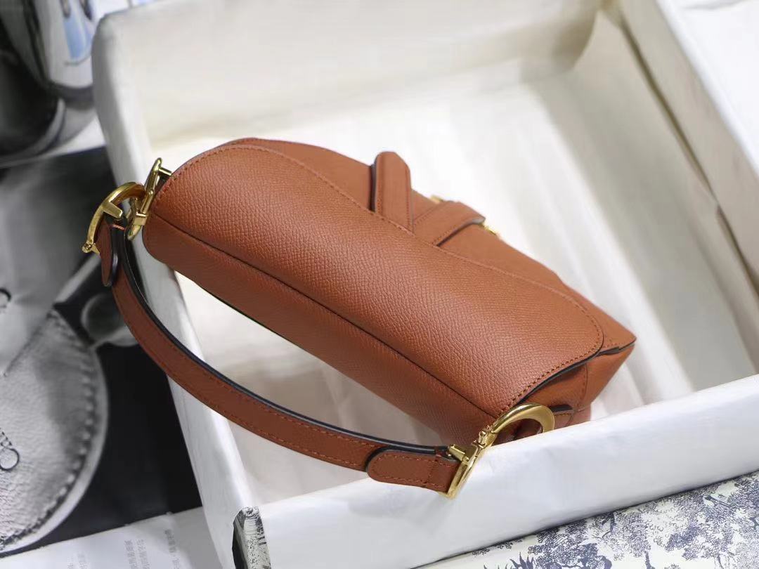 Mini SADDLE BAG Caramel Grained Calfskin High