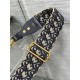 ADJUSTABLE SHOULDER STRAP Dior Oblique Embroidered Blue High