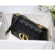 MEDIUM Dior CARO BAG Supple Cannage Calfskin Black High