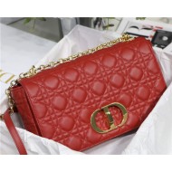 Dior LARGE CARO BAG Calfskin Red mid