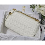 Dior LARGE CARO BAG Calfskin White mid