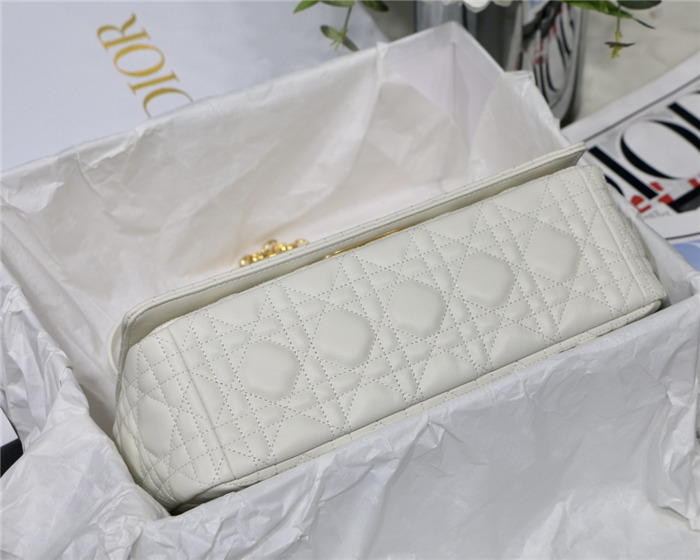 Dior LARGE CARO BAG Calfskin White mid