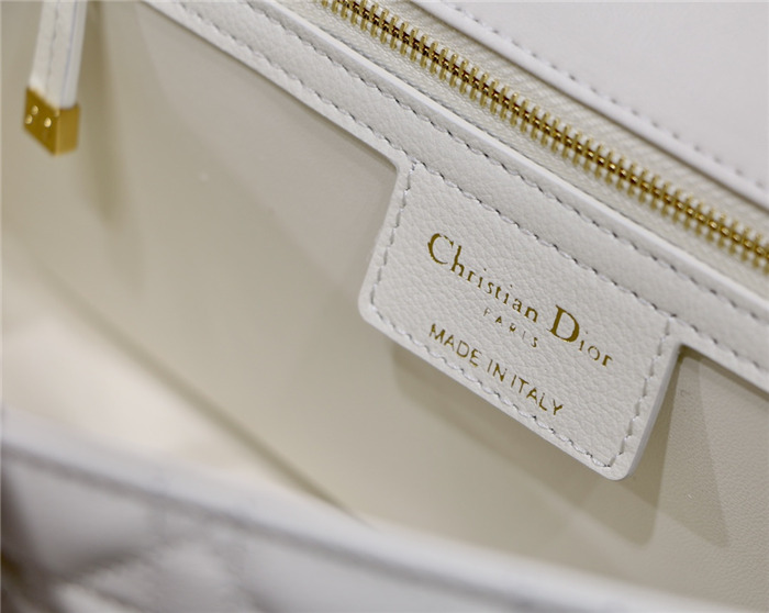 Dior LARGE CARO BAG Calfskin White mid