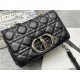 Dior SMALL CARO BAG Calfskin Black mid