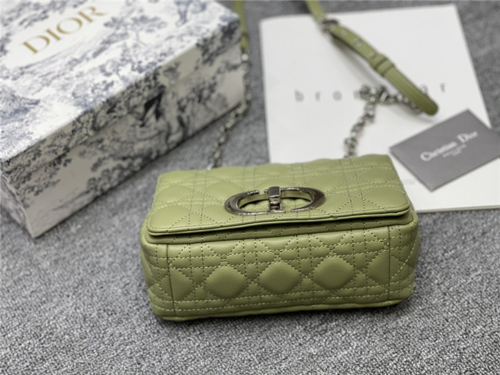 Dior SMALL CARO BAG Calfskin Green mid