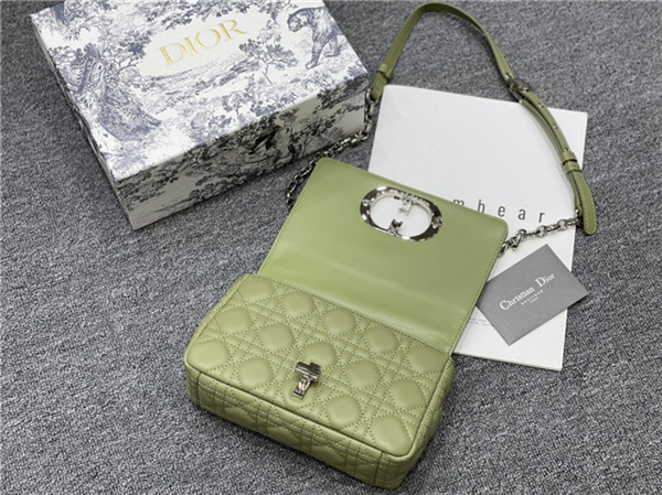 Dior SMALL CARO BAG Calfskin Green mid