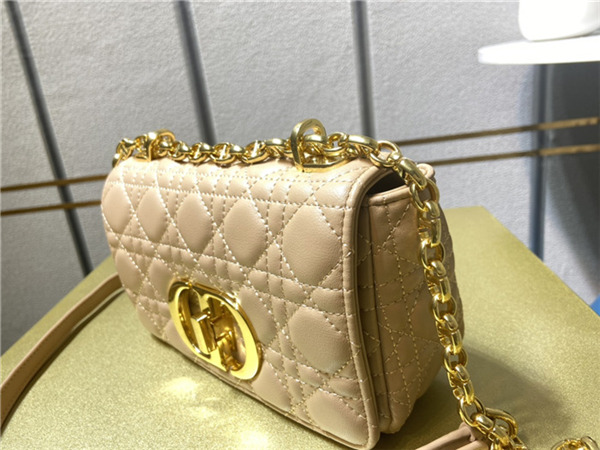 Dior SMALL CARO BAG Calfskin Beige mid