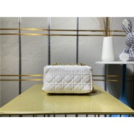 Dior SMALL CARO BAG Calfskin White mid