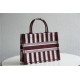 Dior MEDIUM BOOK TOTE Embroidery Burgundy mid