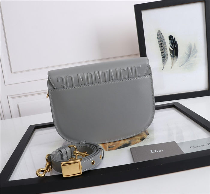 MEDIUM Dior BOBBY BAG Grey Box Calfskin mid