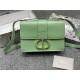 30 MONTAIGNE BAG Grained Calfskin Green mid