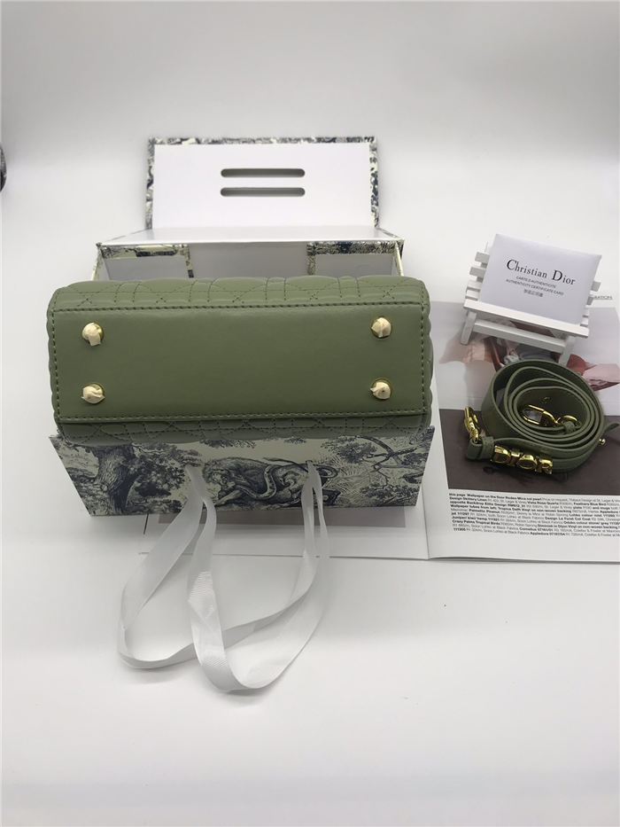 SMALL LADY Dior MY ABCDior BAG Cannage Lambskin Green Mid