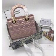 SMALL LADY Dior MY ABCDior BAG Cannage Lambskin Pink Mid