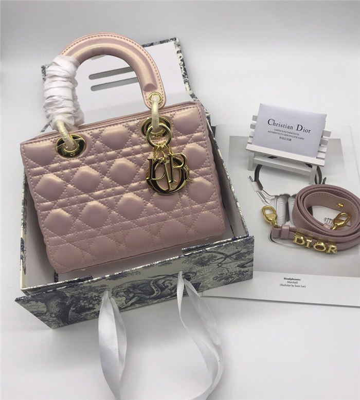 SMALL LADY Dior MY ABCDior BAG Cannage Lambskin Pink Mid