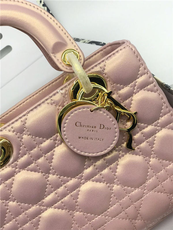 SMALL LADY Dior MY ABCDior BAG Cannage Lambskin Pink Mid