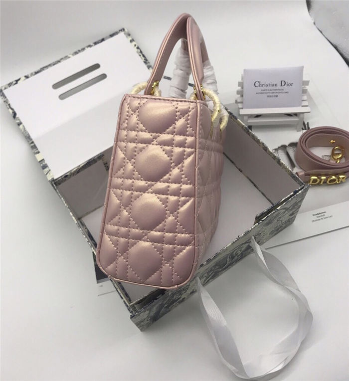 SMALL LADY Dior MY ABCDior BAG Cannage Lambskin Pink Mid