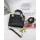 MINI LADY Dior BAG Black Cannage Lambskin Gold Hardware mid