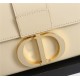 30 MONTAIGNE BOX BAG Enamel Buckle Calfskin Beige High