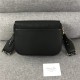 LARGE Dior BOBBY BAG Black Box Calfskin with Blue Dior Oblique Embroidered Strap mid