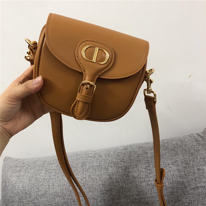 SMALL Dior BOBBY BAG Carmel Box Calfskin mid