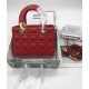 SMALL LADY Dior MY ABCDior BAG Cannage Lambskin Red Gold Hardware Mid