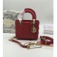 MINI LADY Dior BAG Red Cannage Lambskin Gold Hardware mid