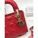 MINI LADY Dior BAG Red Cannage Lambskin Gold Hardware mid