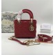 MINI LADY Dior BAG Red Cannage Lambskin Gold Hardware mid