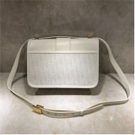 30 MONTAIGNE BAG White Dior Oblique Jacquard mid