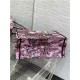 MEDIUM Dior BOOK TOTE Toile de Jouy Voyage Embroidery Pink High