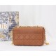 Dior SMALL CARO BAG Calfskin Caramel Mid