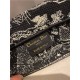 MEDIUM Dior BOOK TOTE Toile de Jouy Reverse Embroidery Black Mid